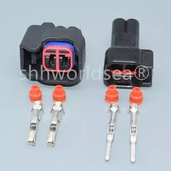 1 комплект, 2-контактный разъем 1,5 мм, женский EV6 EV14, автомобильный разъем топливной форсунки, женский и мужской для Dodge LS2 LS3 GM 7283-5967-30