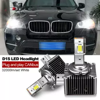 1 комплект 32000LM D1S D1R автомобильных светодиодных фар для BMW X5 E70 2007-2017 CANbus White Hight Low Beam Kit для замены ламп для преобразования HID