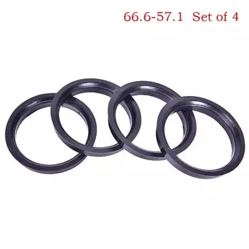 1 комплект, 4-втулка, центральные кольца, диаметр отверстия колеса автомобиля 66,6-57,1 мм для AUDI