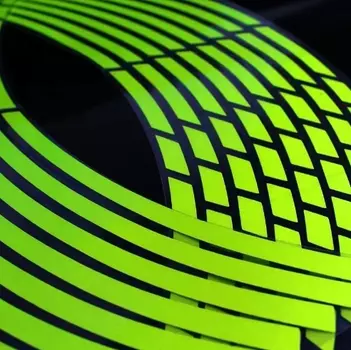 1 комплект, 7 цветов, полоски для стайлинга автомобилей, светоотражающие наклейки на колеса мотоцикла для мотокросса, велосипеда и наклейки, 17/18 дюймов, светоотражающая лента на обод