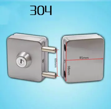 1 комплект, дверной замок из нержавеющей стали с двойным болтом, 8-12 мм