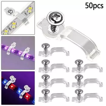 1 комплект крепежных кронштейнов, зажимы, боковые крепежные зажимы с винтами 10 мм для 5730/5050/2835/3014 SMD светодиодный, водонепроницаемая лента