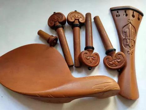 1 комплект, новинка, детали для скрипки, 4/4 соковыжималка, резная колышка, хвост, подбородок, 4/4 размера