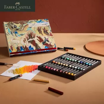 1 комплект, профессиональные мягкие масляные пастельные карандаши Faber-Castell, 36 цветов, водорастворимые масляные пастельные карандаши Morandi для художников и студентов