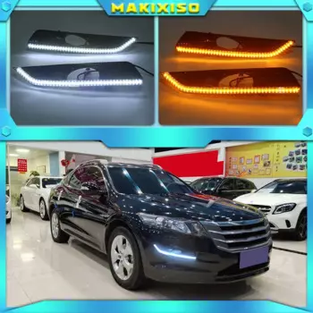 1 комплект светодиодных дневных ходовых огней DRL 12 В ABS, противотуманные фары, аксессуары для фар Honda Crosstour 2011 2012 2013