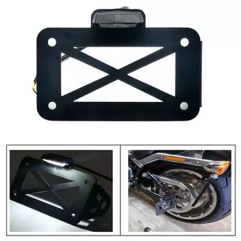 1 комплект Универсальный светодиодный держатель для номерного знака мотоцикла Harley Sportsters Bobber Chopper