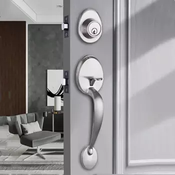 1 комплект высококачественных замков для ворот в европейском стиле, дверные замки из цинкового сплава, ручка, Противоугонный замок с ключом в комплекте