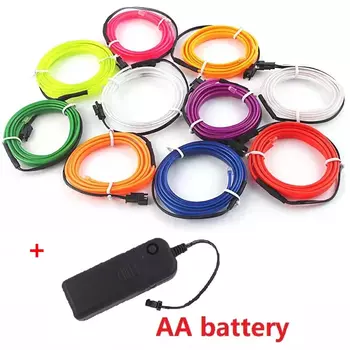 1 м/2 м/3 м/5 м автомобильная дверь для чтения внутреннее освещение светодиодная лента украшения гирлянда трос трубка гибкий неоновый свет 12 В USB красный