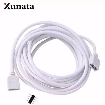 1 м, 2 м, 5 м, 30 см, 4-контактный RGB светодиодный коннектор, Удлинительный кабель, провод с 4-контактным соединителем для светодиодной ленты RGB, светильник