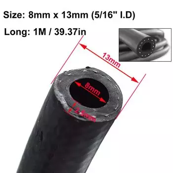 1 метр 8 мм (5/16 "I.D) Внутренний диаметр шланга для топливного масла для автомобилей мотоцикла части трубы двигателя хорошая устойчивость к погоде