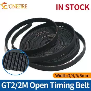 1 метр/лот GT2 3 мм ремень ГРМ ширина 3 мм резина 2GT-3/4/5/6 мм маленькая люфта GT2 открытый ремень для 3D-печати