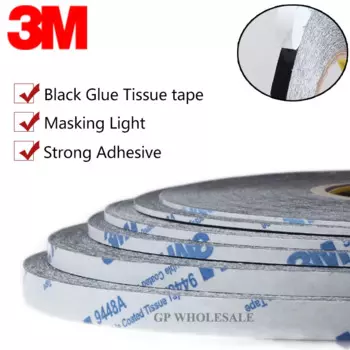 (1 мм ~ 10 мм * 50 метров), ультратонкая и тонкая черная двусторонняя клейкая лента 3M 9448 для экрана сотового телефона, ЖК-дисплея, дигитайзера, фиксации
