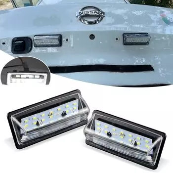 1 пара 18 3528 SMD подходит для Nissan TEANA J31 J32 Maxima Cefiro Altima Rogue Sentra светодиодная лампа номерного знака автомобиля