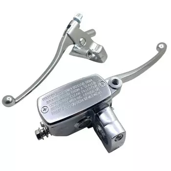 1 пара 25 мм передний мотоциклетный гидравлический тормозной насос, главный цилиндр, серебристый, левый и правый дисковый тормозной рычаг, универсальный переключатель тормоза M10