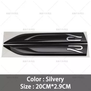 1 пара ABS лезвия автомобиля значок на крыло R эмблема наклейка для VW Jetta Bora Candy Golf Sagitar Magotan Polo Santana Vista Lavida Lamando