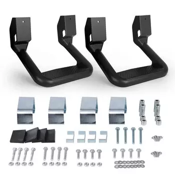 1 пара алюминиевых боковых ступеней, противоскользящие подножки для грузовиков с порошковым покрытием, педали для Ford/Toyota/Chevrolet/Dodge