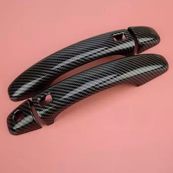 1 пара автомобильных левых и правых дверных ручек, накладка Smart Hole из углеродного волокна, подходит для Audi A5 Coupe Convertible 2010-2015 2016 2017