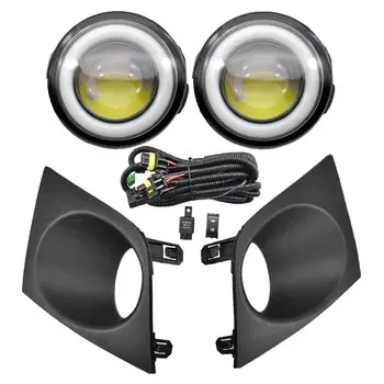 1 пара автомобильных противотуманных фар для Tiida/Latio 2005 2006 2007 2008 с лампочками, комплект сменной рамки