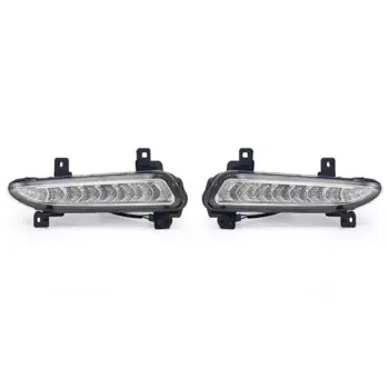 1 пара автомобильных светодиодных противотуманных фар DRL для EC718 EC7 2014-2016, авто дальнего света, дневные ходовые огни, лампа бампера