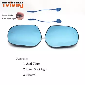 1 пара боковых зеркал заднего вида, синие стеклянные линзы, обнаружение слепых зон светильник Toyota LAND CRUISER PRADO для LEXUS GX460, антибликовое покрытие