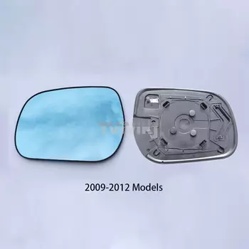 1 пара боковых зеркал заднего вида, синие стеклянные линзы для Toyota RAV4 2009-2020, три поколения, широкоугольные антибликовые автомобильные зеркала