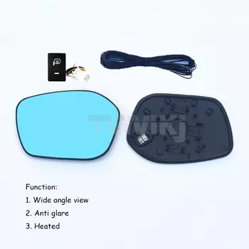 1 пара боковых зеркал заднего вида, синие стеклянные линзы для HONDA 11th CIVIC 2022, широкоугольные антибликовые автомобильные дверные зеркала