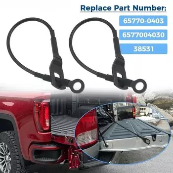 1 пара черных кабелей для задней двери автомобиля, подъемные ворота, Поддержка ремня, шарнирная втулка, вставка для Toyota Tacoma 1995-2004 6577004030