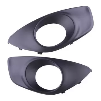 1 пара черных пластиковых автомобильных передних левых и правых противотуманных фар, накладка на фару, подходит для Hyundai Santa Fe 2011-2012 865232 B700 865242 B700