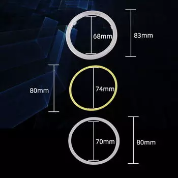 1 пара COB Angel Eyes Halo кольца для светодиодных фар автомобиля, мотоцикла, скутера 12 В с крышкой 60 мм 80 мм 120 мм 70 мм 90 мм 100 мм 110 мм