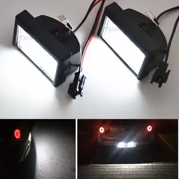 1 пара для Mercedes Benz ML W164 X164 2004-2012 для Smart Roadster 452 2003-2006, белая фотолампа для номерного знака