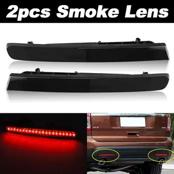 1 пара дымчато-черных светодиодных отражателей заднего бампера для Ford Explorer 2011-2015, задний тормозной противотуманный фонарь, автомобильные аксессуары, левый и правый