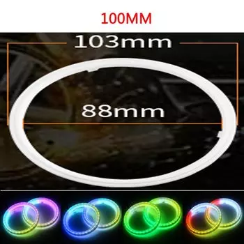 1 пара Halo Rings Автомобильные светодиодные ангельские глазки RGB с указателями поворота APP Bluetooth 60 мм 70 мм 80 мм 90 мм 95 мм 100 мм 110 мм Фара DRL