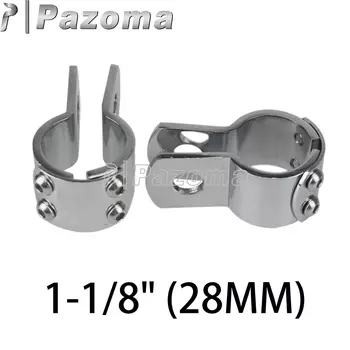 1 пара хромированных зажимов для шоссейной планки мотоцикла, универсальное крепление для подножки защиты двигателя для защиты двигателя 1 1/4 дюйма или 1 1/8 дюйма или 1 1/2 дюйма