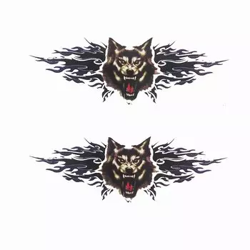 1 пара крутой волк 27 см водостойкая наклейка на мотоцикл измельчитель Байк-байк яма квадроцикл внедорожный велосипед наклейка наклейка на скутер автомобильные аксессуары