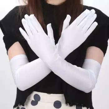 1 пара модные сексуальные элегантные перчатки для женщин Изящная Опера/локтя для вождения клуба искусственные перчатки для танцев на выпускном свадебное платье перчатки с длинными рукавами