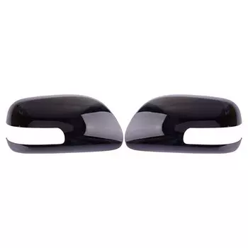 1 пара накладок на зеркала заднего вида с отверстием для указателя поворота, подходит для Toyota Camry 2007 2008 2009 2010 2011, черный