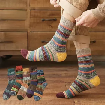 1 пара/партия, женские зимние шерстяные носки в стиле Харадзюку