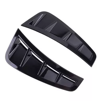 1 пара, переднее левое и правое глянцевое черное крыло из АБС-пластика, боковое отверстие для вентиляционного отверстия, обшивка, подходит для Hyundai Sonata 2020 2021