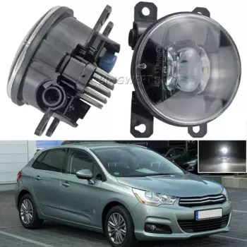 1 пара противотуманных фар для Peugeot 207 CC Convertible WD_ 2007-2012 H11 LED DRL 12 В в сборе противотуманных фар