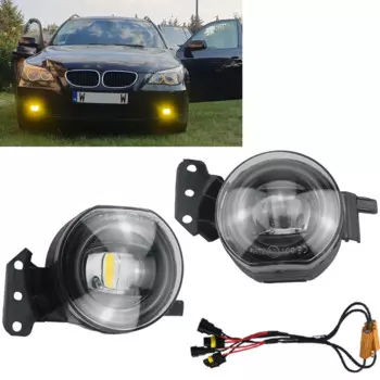 1 пара противотуманных фар, светодиодные фары для BMW E60 E90 E63 E46 323i 325i 335i 328i 525i 530i DRL, автомобильные аксессуары, противотуманные фары, авто вождение