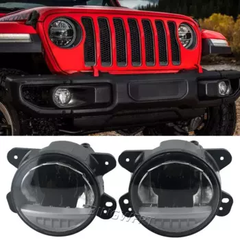 1 пара, яркие противотуманные фары для Jeep Wrangler JL JLU Rubicon Sahara 2018 2019