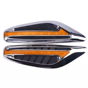 1 пара рулевых фонарей, боковой фонарь на крыле, DC12V, форма лезвия, авто, светодиодные боковые фонари, габаритные указатели поворота, аксессуары