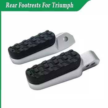 1 пара серебряных задних подножек для Triumph Scrambler 1200 XC XE BOND/Tiger 850 Sport/900 GT Rally/1200 2020-2024