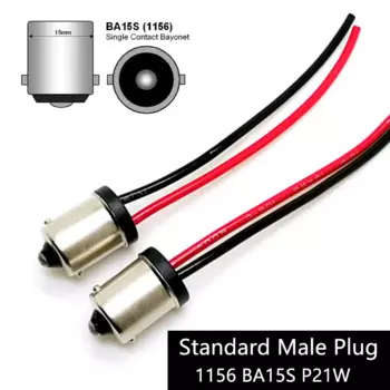 1 пара со слотом 1157 BAY15D P21/5W 1156 P21W Штекерный разъем, фоторазъем кабеля 10 см