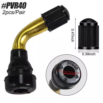 1 пара стержней клапана для шин PVR70 PVR60 PVR50 PVR40, изогнутый латунный стержень под углом 45 градусов, защелкивающийся резиновый стержень для скутера, мотоцикла, мопеда