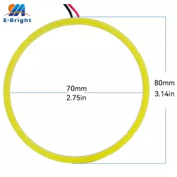 1 пара светодиодных кольц Halo Angel Eyes для фар автомобиля COB, 12 В постоянного тока, светодиодные противотуманные фары, дневные ходовые огни, внутреннее освещение