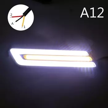 1 Пара Светодиодных Противотуманных Фар, Дневные Ходовые Огни, Автомобильные DRL, Задние Стоп-сигналы, Гибкие Указатели Поворота