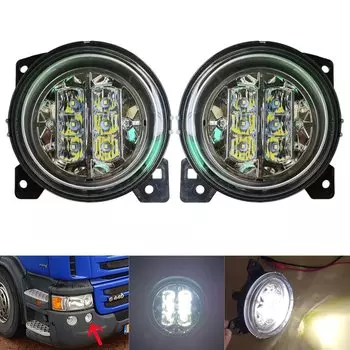 1 пара внутренних светодиодных противотуманных фар 24V для Scania G440 G450 P380 P410 R450 R620 Грузовик Фара Дневной свет Передний DRL Аксессуары Запчасти