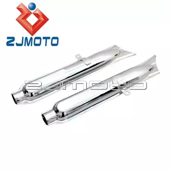 1 пара выхлопной глушитель для мотоцикла для BMW K750 M1 M72 R71 R12 CJ Dnepr MT12 выхлопные трубы с рыбьим хвостом