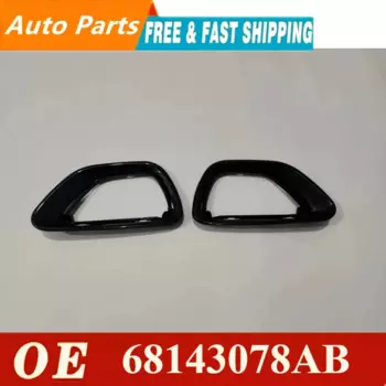 1 пара, задняя крышка для противотуманной фары, черная рамка для Jeep Grand Cherokee 2014, 2015, 2016, 2017, 68143078AB, 68143079AB